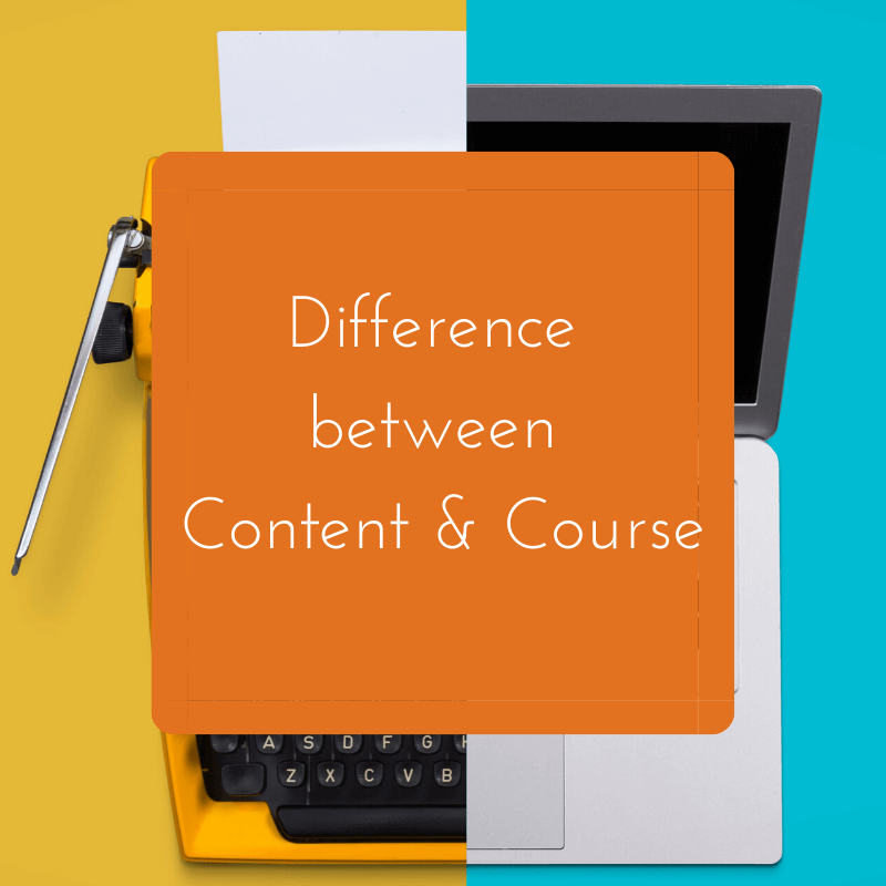 Difference between Content and Course